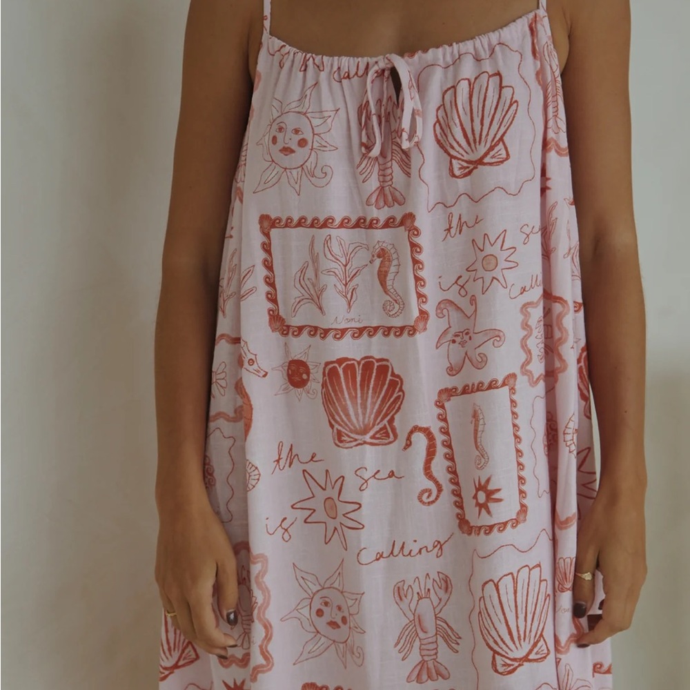 Pink Patterned Maxi Dress - Picture 2 of 2